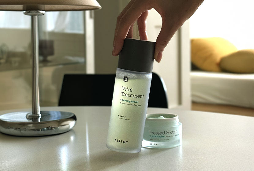 four Blithe Cosmetics products on a white surface