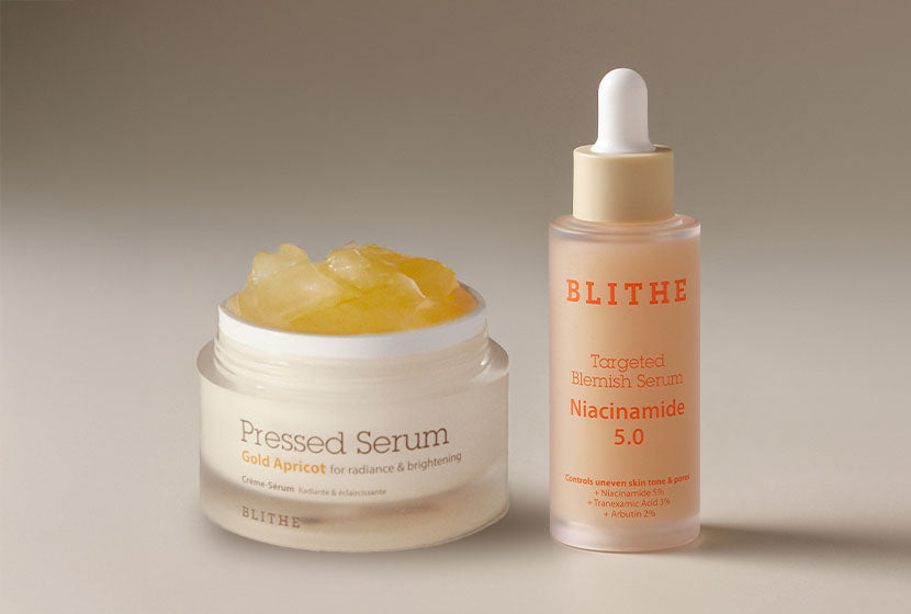 Blithe Cosmetics' gold apricot pressed serum