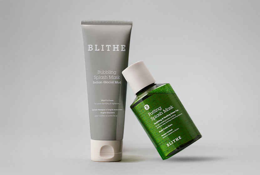 Cosmetics Patting Splash Mask in a green bottle