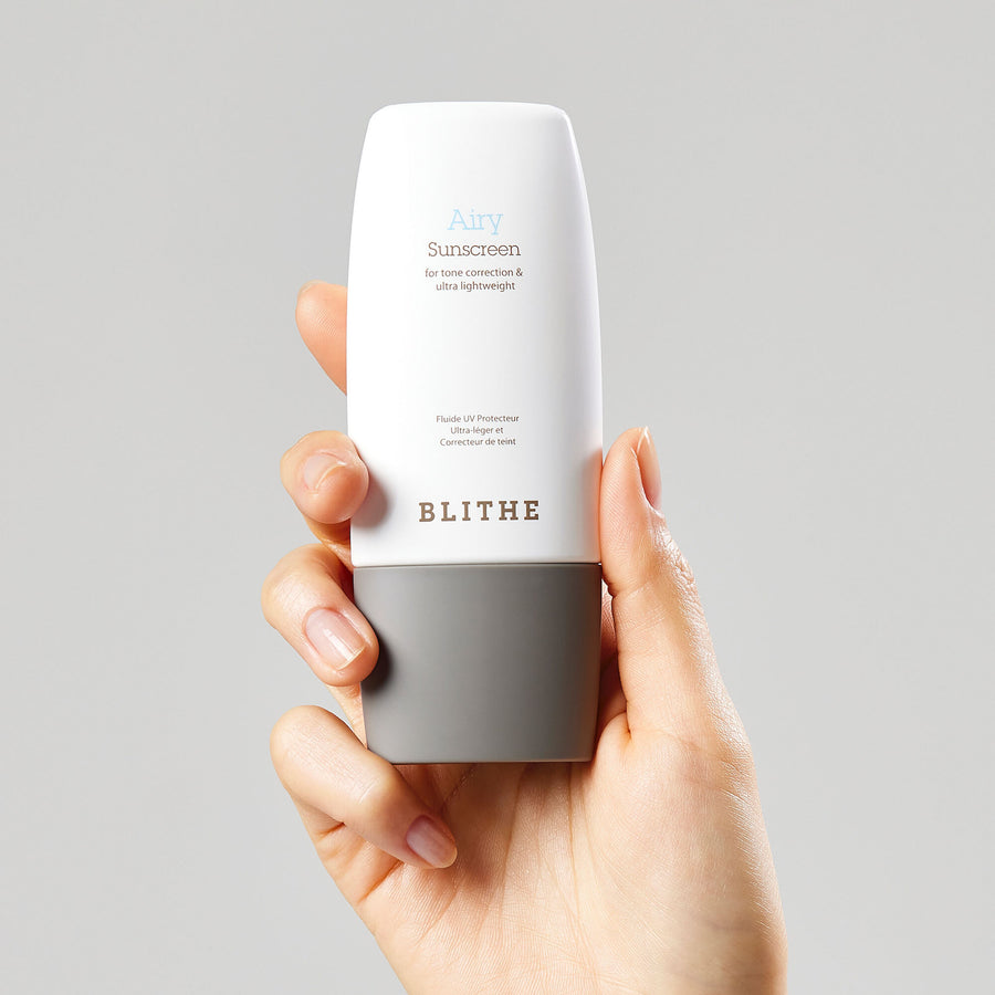 Blithe's Airy Physical sunscreens, also known as mineral sunscreens, are a type of sun protection that creates a physical barrier on the skin's surface to block harmful UV rays.