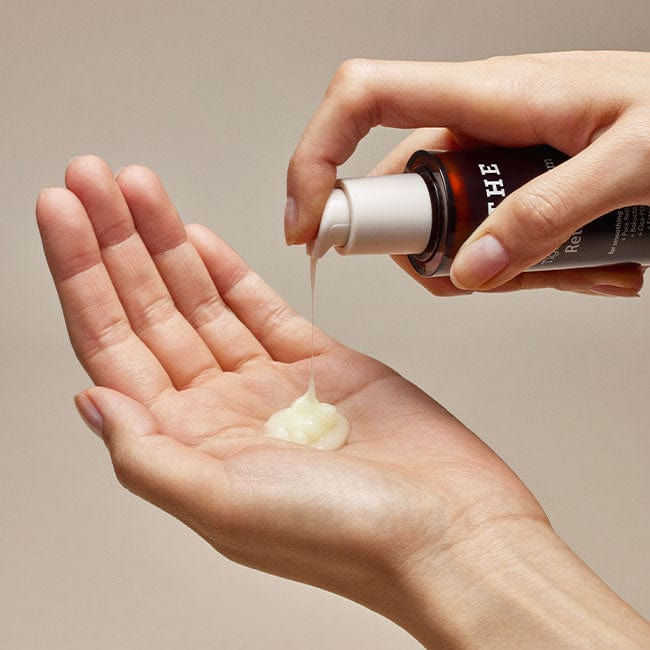 Instructional image showing the application process of Blithe skincare products.