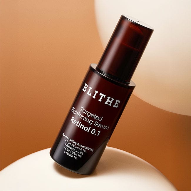 Transformative Blithe skincare products delivering remarkable results: Before and after image showcasing visibly improved skin texture, tone, and radiance