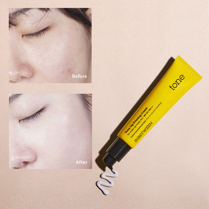 Transformative Blithe skincare products delivering remarkable results: Before and after image showcasing visibly improved skin texture, tone, and radiance
