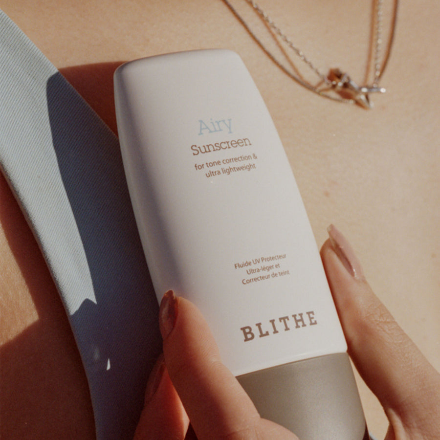 Blithe Airy sunscreen contains active ingredients such as zinc oxide and titanium dioxide, which sit on top of the skin and deflect the sun's rays. They are often preferred by those with sensitive skin due to their gentle nature and lack of harsh chemicals. Physical sunscreens are also environmentally friendly, as they do not contain harmful chemicals that can damage coral reefs.