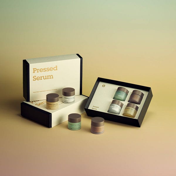 a Blithe Cosmetics Pressed Serum boxed set
