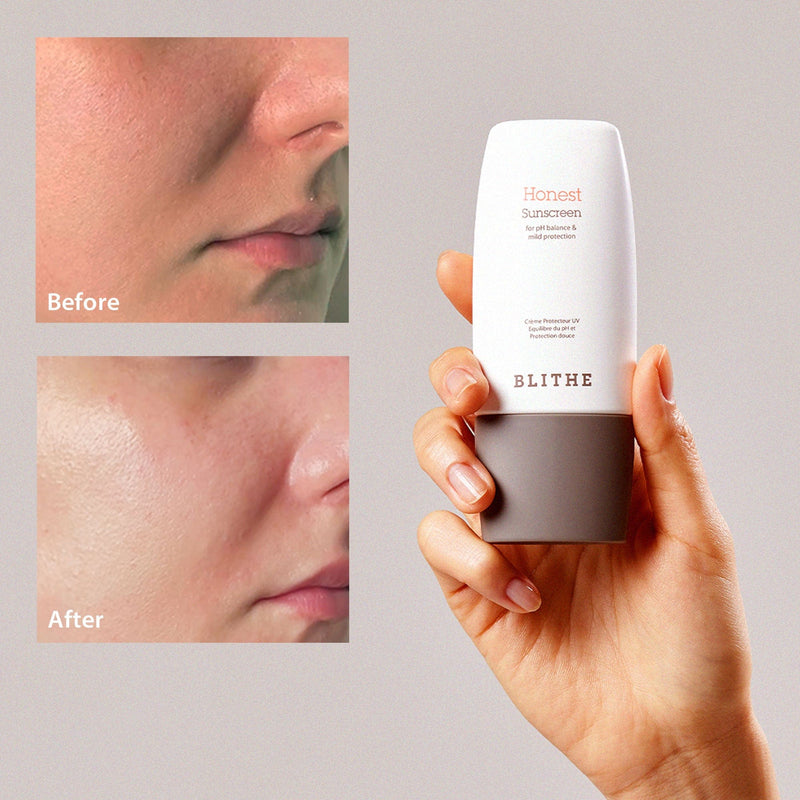 Sunscreen honest ph balance and protection before and after results K-beauty Korean skincare brand best sunscreen 