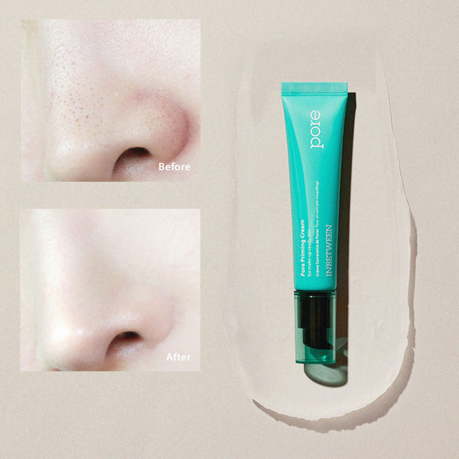 pore care primer makeup Korean skincare brand K-beauty beauty natural vegan priming cream before and after results 