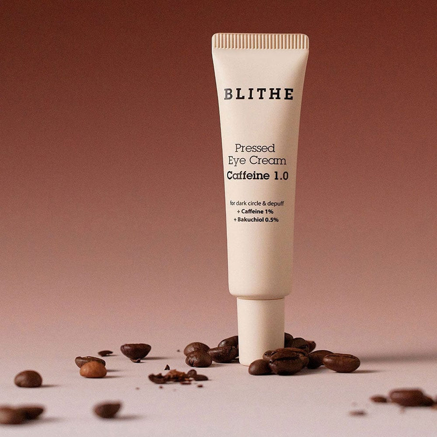 Pressed Eye Cream Caffeine 1.0 for dark circles and puffiness reduction, best caffeine eye cream benefits