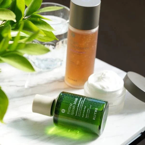 Blithe Cosmetics beauty products on a countertop