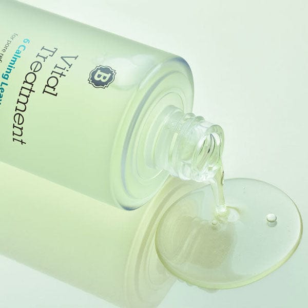 Vital Treatment green toner spilling on a surface