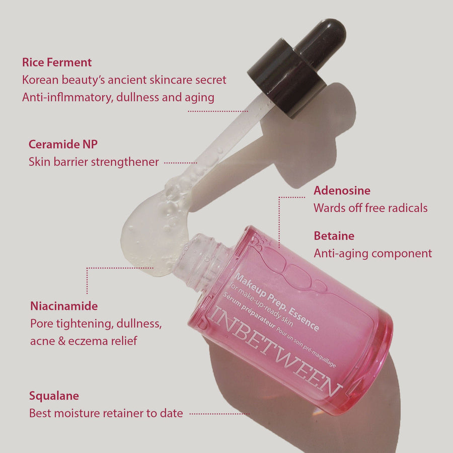 Blithe Makeup prep essence is your holy grail skincare essence primer and moisturizer. It contains Ceramide NP, Niacinamide, Squalane, Adenosine, Betaine, and Rice Ferment. where to buy aurora deep sea skin serum