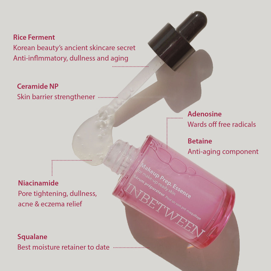 Blithe Makeup prep essence is your holy grail skincare essence primer and moisturizer. It contains Ceramide NP, Niacinamide, Squalane, Adenosine, Betaine, and Rice Ferment. where to buy aurora deep sea skin serum
