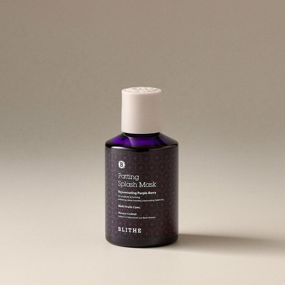 Blithe Patting Splash Mask Rejuvenating Purple Berry is your pat berry go to chemical exfoliator for a smoother more youthful complexion.